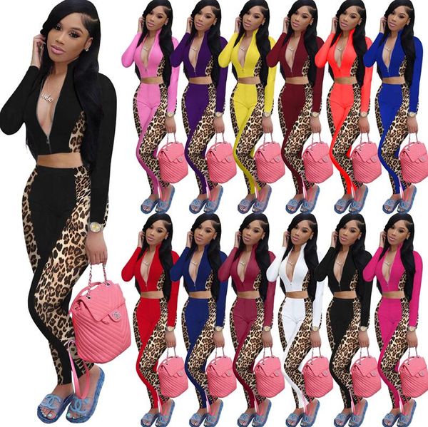 12 colors womens tracksuit deep v neck outfit leopard patchwork cropped zip jacket zipper hoodie coat crop and pants leggings e122401, White
12 colors womens tracksuit deep v neck outfit leopard patchwork cropped zip jacket zipper hoodie coat crop and pants leggings e122401, White