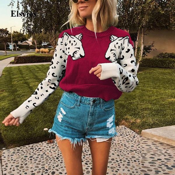 elsvios leopard pattern knitted sweater autumn winter long sleeve sweaters casual women o-neck pullover jumper pull femme1, White;black
elsvios leopard pattern knitted sweater autumn winter long sleeve sweaters casual women o-neck pullover jumper pull femme1, White;black
