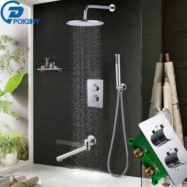 poiqihy chrome shower faucets 8 10 12 16 rainfall shower head bath shower set diverter 3 ways thermostatic valve system bbybmm sweet07
poiqihy chrome shower faucets 8 10 12 16 rainfall shower head bath shower set diverter 3 ways thermostatic valve system bbybmm sweet07