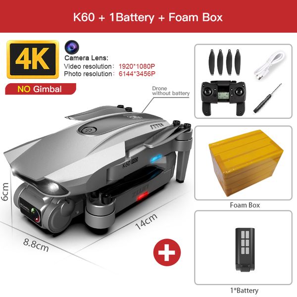 SALMOPH K60 GPS Drone with 5G Wifi FPV 4K HD Dual Camera Brushless Optical Flow RC Quadcopter Follow Me Mini Dron vs SG108 EX5, Gray
SALMOPH K60 GPS Drone with 5G Wifi FPV 4K HD Dual Camera Brushless Optical Flow RC Quadcopter Follow Me Mini Dron vs SG108 EX5, Gray