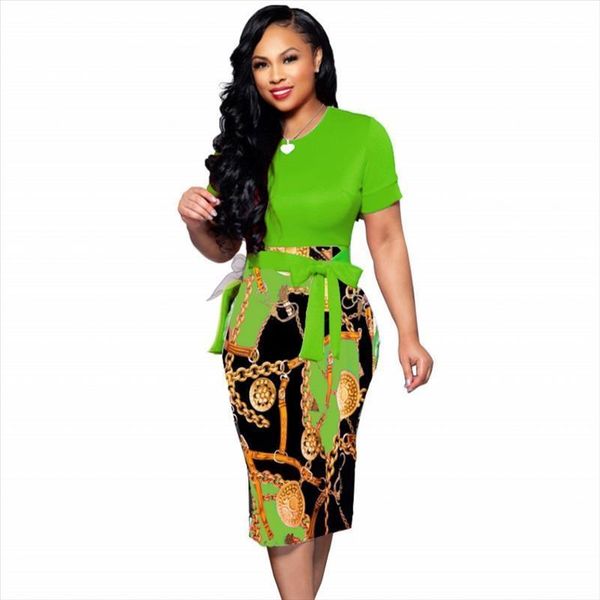 women elegant office midi dresses ladies bodycon print short sleeve belt o-neck female fashion work summer pencil dress, Black;gray
women elegant office midi dresses ladies bodycon print short sleeve belt o-neck female fashion work summer pencil dress, Black;gray