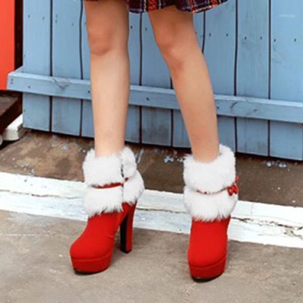 festive heels christmas winter suede high-heeled boots platform short plush bow side zipper women boots d881, Black
festive heels christmas winter suede high-heeled boots platform short plush bow side zipper women boots d881, Black