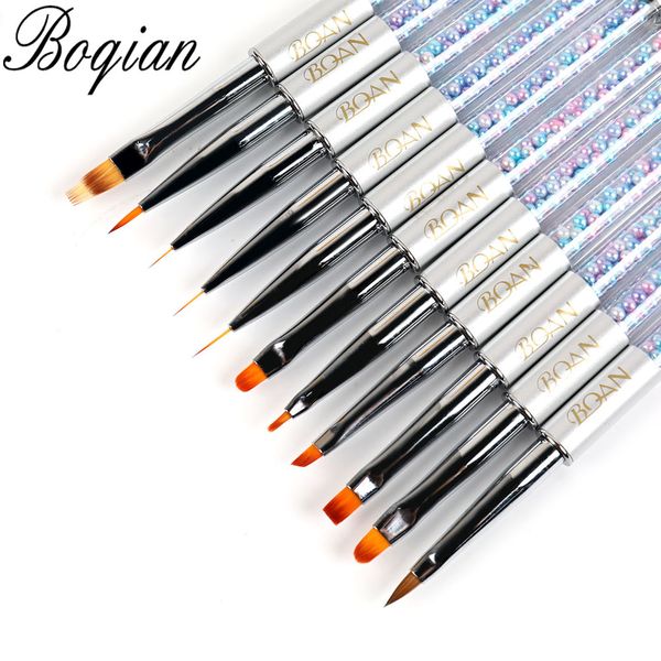 bqan 11pcs nail brush uv gel liner painting pen acrylic drawing brush for nails gradient rhinestone handle nail art tool 
bqan 11pcs nail brush uv gel liner painting pen acrylic drawing brush for nails gradient rhinestone handle nail art tool