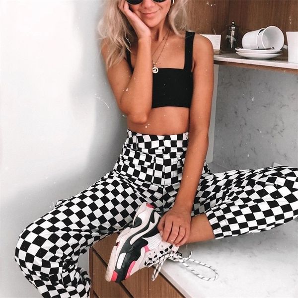 instaplaid pencil casual jogger pant women pockets full length chain polyester pants female loose checkered pantalon fashion y200114, Black;white
instaplaid pencil casual jogger pant women pockets full length chain polyester pants female loose checkered pantalon fashion y200114, Black;white