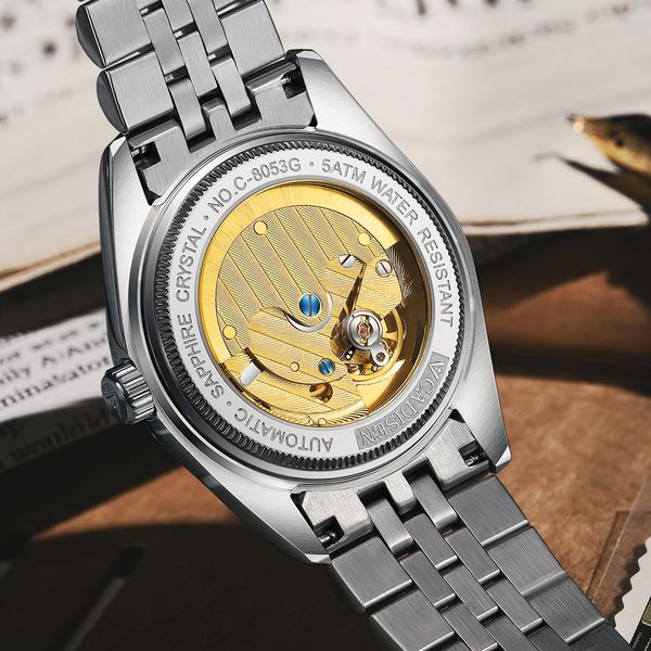 glass watch stainless steel automatic mens japan cadisen waterproof mechanical wrist nh35a design sapphire watches brand laiqo, Slivery;brown
glass watch stainless steel automatic mens japan cadisen waterproof mechanical wrist nh35a design sapphire watches brand laiqo, Slivery;brown