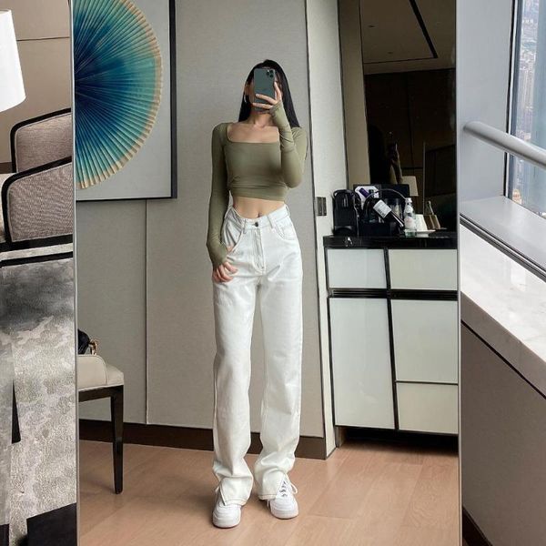 loose jeans for women 2020 high waist jeans white color patchwork harajuku streetwear women trousers straight pants split, Blue
loose jeans for women 2020 high waist jeans white color patchwork harajuku streetwear women trousers straight pants split, Blue