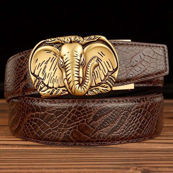 for men's personality elephant auto buckle genuine snake with leather leisure belt on the top, Black;brown
for men's personality elephant auto buckle genuine snake with leather leisure belt on the top, Black;brown