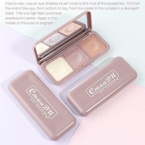 eye shadow 3 color glitter eyeshadow palette shine polarize sparkling pigment cosmetics
eye shadow 3 color glitter eyeshadow palette shine polarize sparkling pigment cosmetics