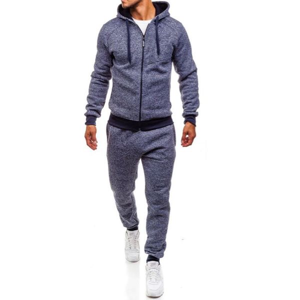 2018 fall winter new men's hooded cardigan set trousers sports and leisure casual sets, Gray
2018 fall winter new men's hooded cardigan set trousers sports and leisure casual sets, Gray