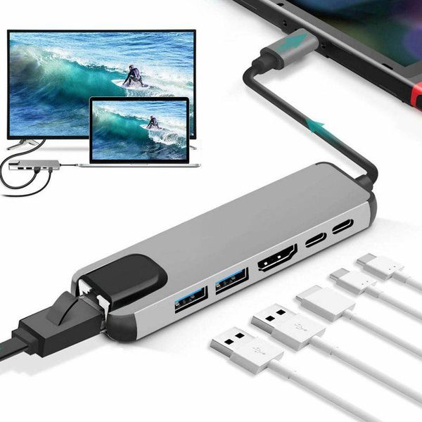 1pcs 6-in-1 usb-c hub multi-port adapter usb type c hub adapter dock with 4k hdmi rj45 ethernet lan usb c
1pcs 6-in-1 usb-c hub multi-port adapter usb type c hub adapter dock with 4k hdmi rj45 ethernet lan usb c