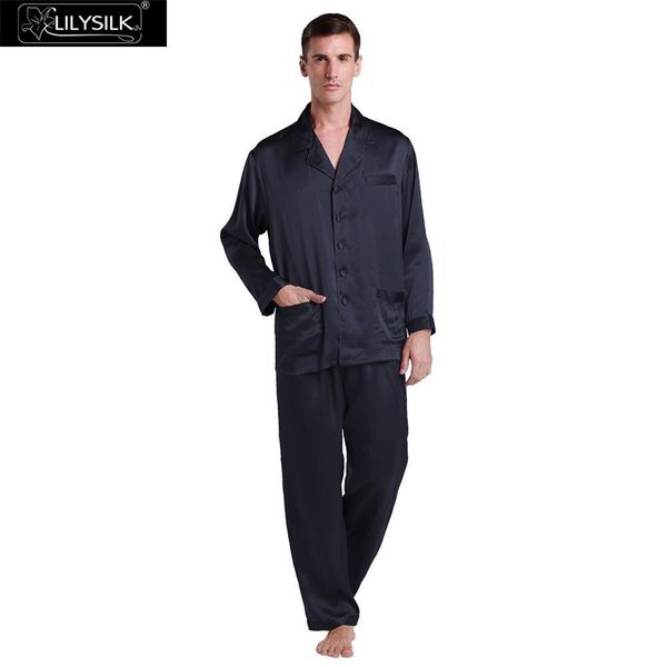 lilysilk 100 silk pajamas set for men 22 momme luxury natural with contrast trim men's clothing 201109, Black;brown
lilysilk 100 silk pajamas set for men 22 momme luxury natural with contrast trim men's clothing 201109, Black;brown