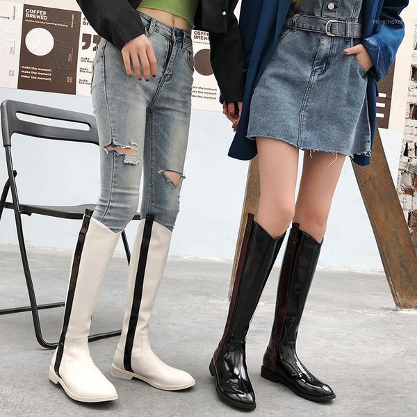 boots riding women's knight mixed color zipper keep warm concise winter shoes mujer1, Black
boots riding women's knight mixed color zipper keep warm concise winter shoes mujer1, Black