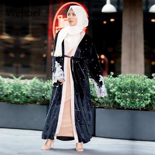 ethnic clothing wepbel fashion women muslim abaya long sleeve beaded arab dubai dress lace stitching elegant golden velvet cardigan robe, Red
ethnic clothing wepbel fashion women muslim abaya long sleeve beaded arab dubai dress lace stitching elegant golden velvet cardigan robe, Red