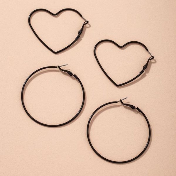 hoop & huggie 2pair/set ins candy neon black green purple heart geo minimalism minimalist earrings korean fashion women party jewelry, Golden;silver
hoop & huggie 2pair/set ins candy neon black green purple heart geo minimalism minimalist earrings korean fashion women party jewelry, Golden;silver