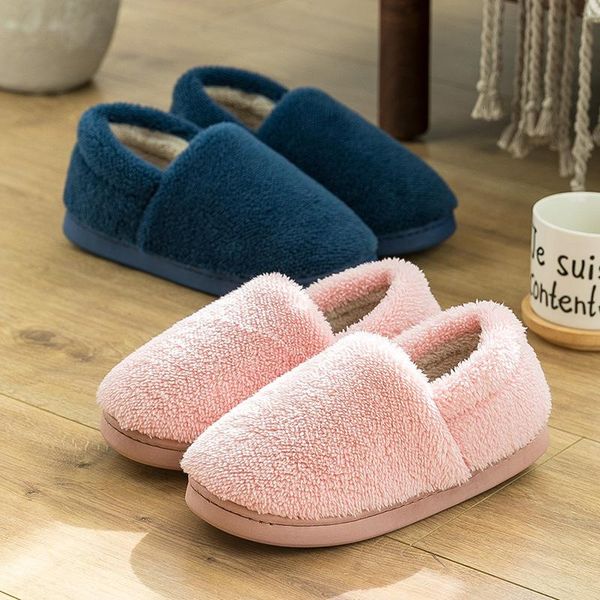 winter home slippers anti-slip plush lined warm cotton shoes women solid breathable simple indoor fashion couples shoes men, Black 
winter home slippers anti-slip plush lined warm cotton shoes women solid breathable simple indoor fashion couples shoes men, Black