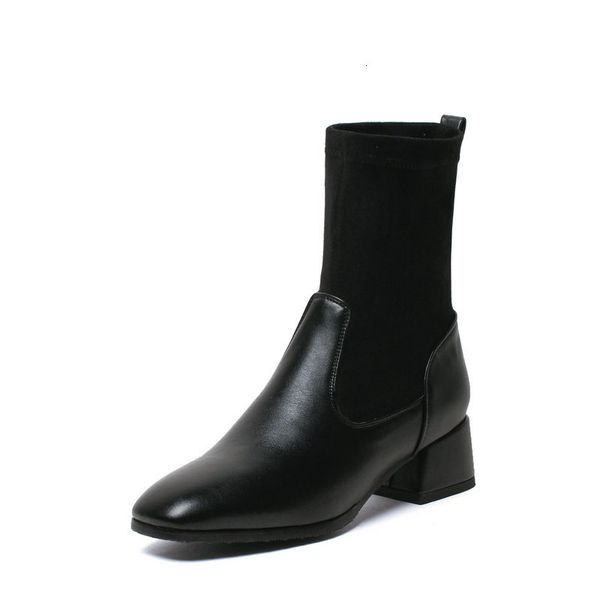 2021 new autumn winter heels pu leather + flock ankle women boots fashion square toe slip on ladies shoes size 34-43 uuq6, Black
2021 new autumn winter heels pu leather + flock ankle women boots fashion square toe slip on ladies shoes size 34-43 uuq6, Black