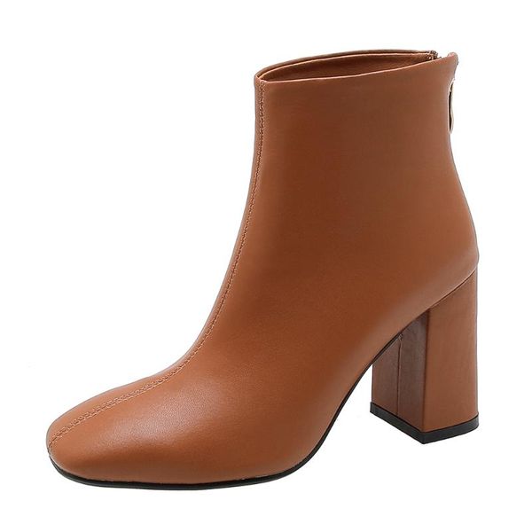 boots 2021 autumn women faux leather high heel ankle fashion square toe zipper winter black brown size 33-43
boots 2021 autumn women faux leather high heel ankle fashion square toe zipper winter black brown size 33-43