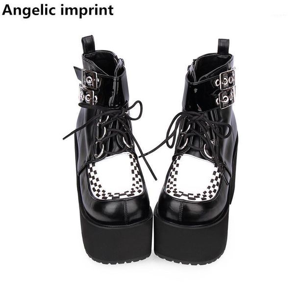 angelic imprint mori girl women motorcycle ankle punk boots lady lolita short boots woman super high heels pumps wedges shoes1, Black
angelic imprint mori girl women motorcycle ankle punk boots lady lolita short boots woman super high heels pumps wedges shoes1, Black