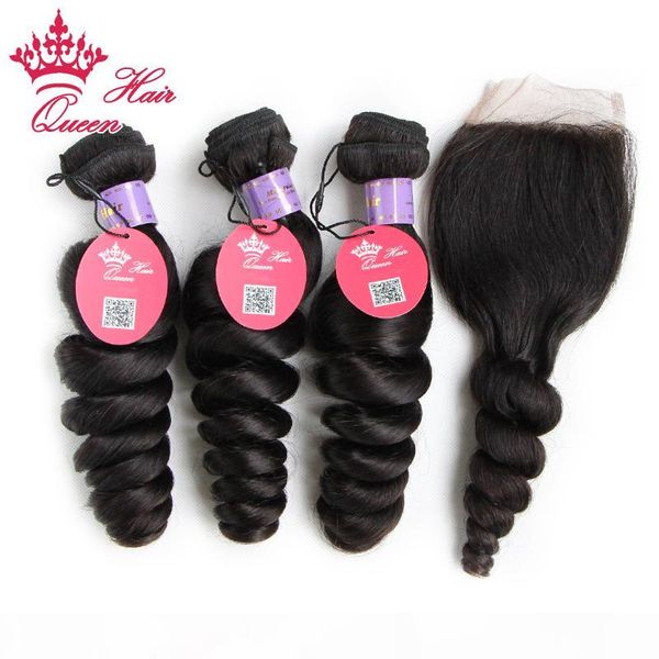 queen hair malaysian virgin hair with closure 4pcs lot lace closure with bundles malaysian loose wave +closure human hair weave extensions, Black
queen hair malaysian virgin hair with closure 4pcs lot lace closure with bundles malaysian loose wave +closure human hair weave extensions, Black