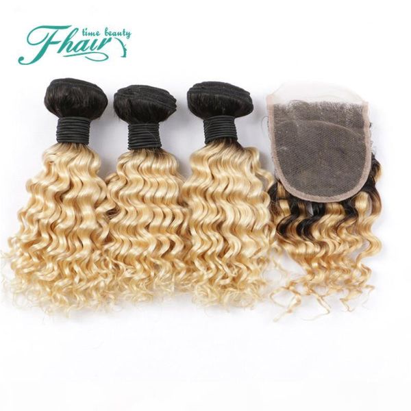 deep curly 7a brazilian blond hair with closure 3 bundles with 4*4 lace closure dark roots omber human hair with lace closure, Black
deep curly 7a brazilian blond hair with closure 3 bundles with 4*4 lace closure dark roots omber human hair with lace closure, Black