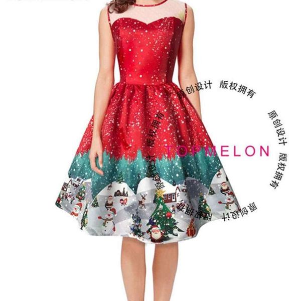 christmas elon skirt 50s 18055 dress straight, Black;gray