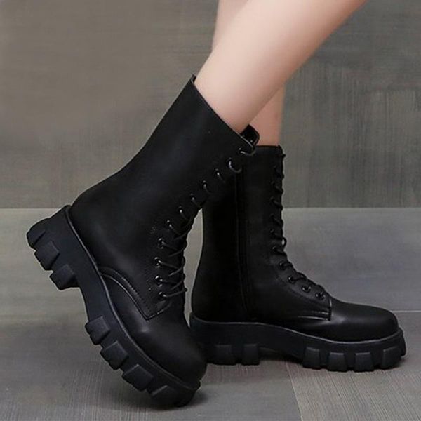 mid calf boots women autumn winter 2021 new fashion lace-up zipper botas mujer boots sports platform heel ladies shoes for women, Black
mid calf boots women autumn winter 2021 new fashion lace-up zipper botas mujer boots sports platform heel ladies shoes for women, Black