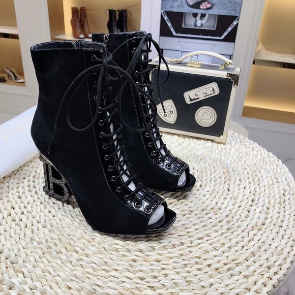 2020 new style bandage fish mouth high heel cool boots suede thick heel nightclub big size women's shoes fashion, Black
2020 new style bandage fish mouth high heel cool boots suede thick heel nightclub big size women's shoes fashion, Black