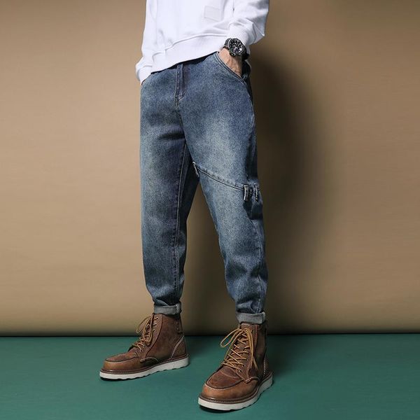 men's jeans blue baggy men hip hop loose straight harem pants streetwear cotton denim trousers
men's jeans blue baggy men hip hop loose straight harem pants streetwear cotton denim trousers