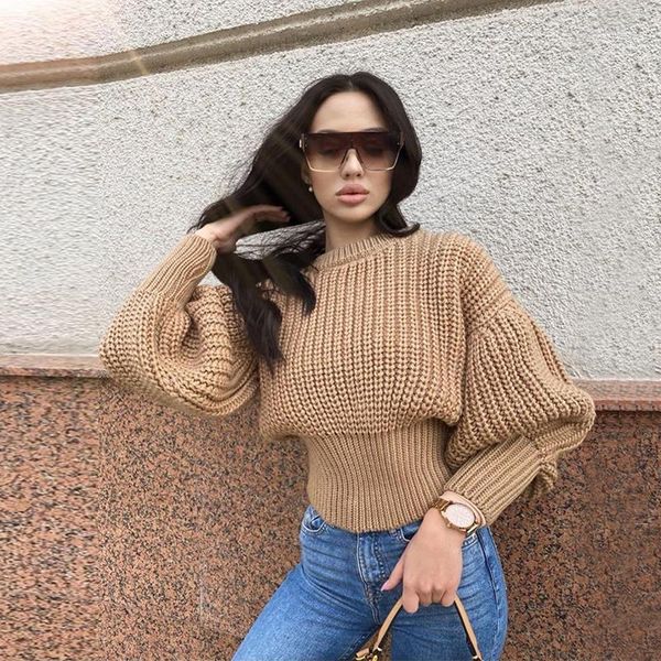 2020 autumn winter sweaters knitwear thick warm streetwear shaped waist lantern sleeve jumpers basic pullover selling1, White;black
2020 autumn winter sweaters knitwear thick warm streetwear shaped waist lantern sleeve jumpers basic pullover selling1, White;black