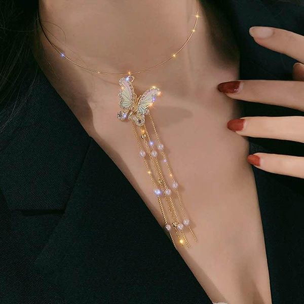 butterfly tassel women's choker new fashion europe chain necklace for girl women party necklaces 2020, Golden;silver
butterfly tassel women's choker new fashion europe chain necklace for girl women party necklaces 2020, Golden;silver