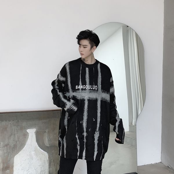 2021 new men autumn winter pattern loose casual long sleeve hole pullover male women streetwear hip hop bottom knitted sweater wd2m, White;black
2021 new men autumn winter pattern loose casual long sleeve hole pullover male women streetwear hip hop bottom knitted sweater wd2m, White;black