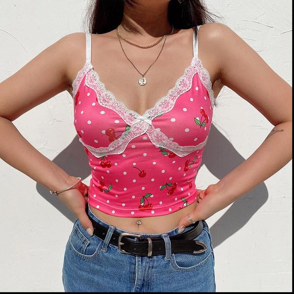 cherry print sweat cute pink cami patchwork lace sleeveless spaghetti strap tees fashion summer casual camis, White
cherry print sweat cute pink cami patchwork lace sleeveless spaghetti strap tees fashion summer casual camis, White