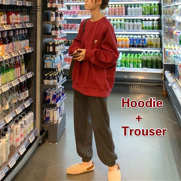 women's tracksuits casual sets women fall basic korean loose college girls daily outfits soft harajuku hoodie all-match thick trousers, Gray
women's tracksuits casual sets women fall basic korean loose college girls daily outfits soft harajuku hoodie all-match thick trousers, Gray