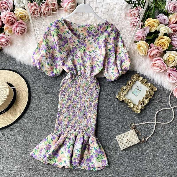 casual dresses 2021 women floral print sheath dress elastic ruched trumpet party puff sleeves vintage mermaid chiffon summer sundress1, Black;gray
casual dresses 2021 women floral print sheath dress elastic ruched trumpet party puff sleeves vintage mermaid chiffon summer sundress1, Black;gray