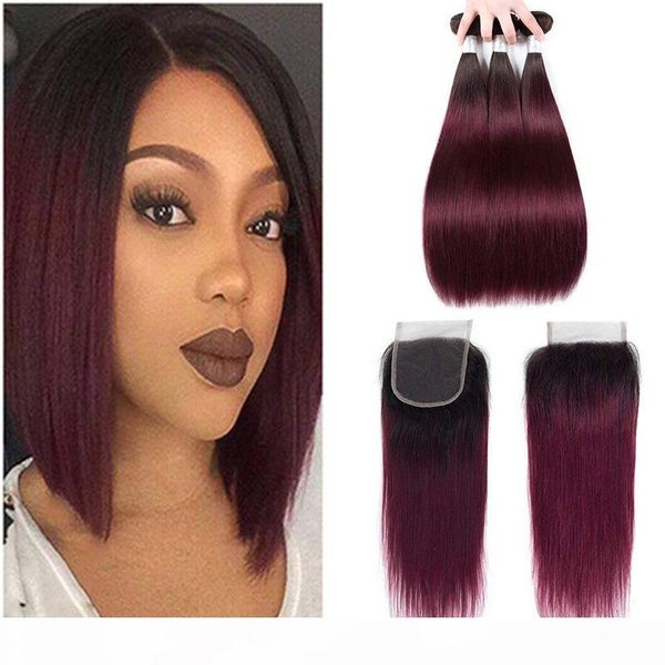 ombre peruvian straight human hair bundles with lace closure colored peruvian 1b 99# burgundy remy human hair weave with closure, Black;brown
ombre peruvian straight human hair bundles with lace closure colored peruvian 1b 99# burgundy remy human hair weave with closure, Black;brown
