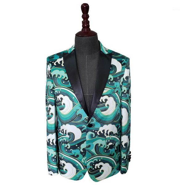 men party prom blazer single breasted singer stage blazer homme slim fit suit coat jacket new fashion printted jacket male1, White;black 
men party prom blazer single breasted singer stage blazer homme slim fit suit coat jacket new fashion printted jacket male1, White;black