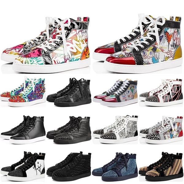 with box red bottoms men women shoes studded spikes loafers sneakers suede leather flats mens trainers casual shoes jogging walking, Black 
with box red bottoms men women shoes studded spikes loafers sneakers suede leather flats mens trainers casual shoes jogging walking, Black