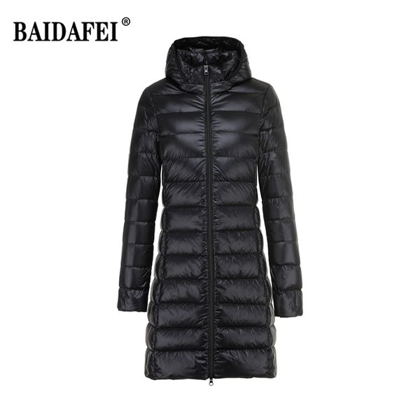 women's lightweight water-resistant packable puffer coat hood removable women female portable fluffy long jackets 211221, Black
women's lightweight water-resistant packable puffer coat hood removable women female portable fluffy long jackets 211221, Black