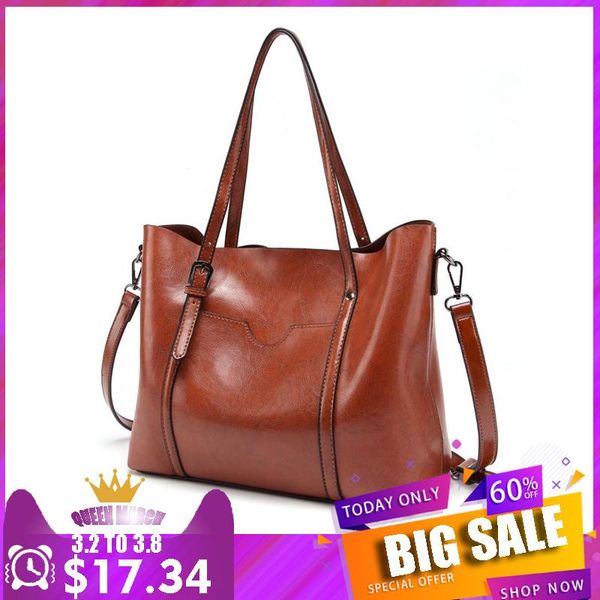 tangde vintage wax pu leather handle veganirism shoulder bag anti-e waterproof tote bag bolsa feminina 
tangde vintage wax pu leather handle veganirism shoulder bag anti-e waterproof tote bag bolsa feminina