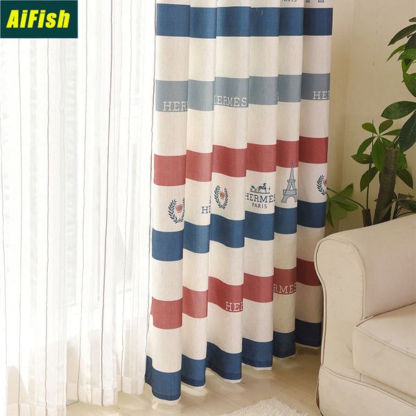 mediterranean striped curtains embroidery children's boys bedroom curtains living room window blackout cortina tm067-4
mediterranean striped curtains embroidery children's boys bedroom curtains living room window blackout cortina tm067-4