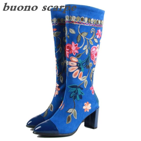 national style retro embroidered knee high boots round head thick with high heel side zipper with cheongsam shoes large size boo, Black
national style retro embroidered knee high boots round head thick with high heel side zipper with cheongsam shoes large size boo, Black