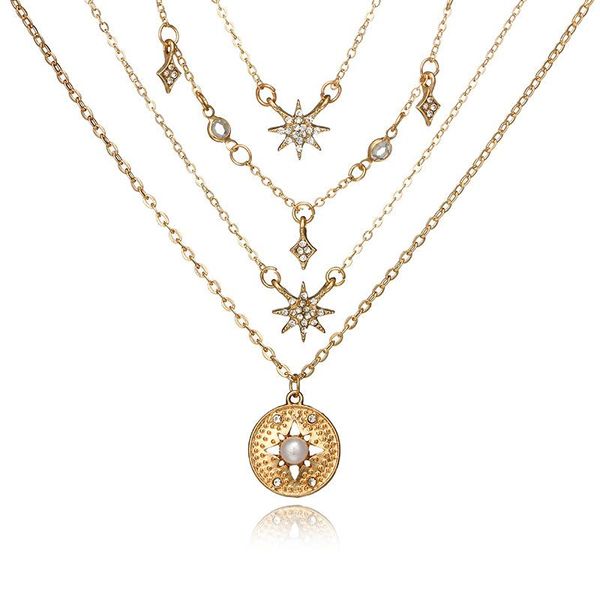gold multii-layer necklaces chocker hexagram pendant chains fashion jewelry chockers accessories, Golden;silver
gold multii-layer necklaces chocker hexagram pendant chains fashion jewelry chockers accessories, Golden;silver