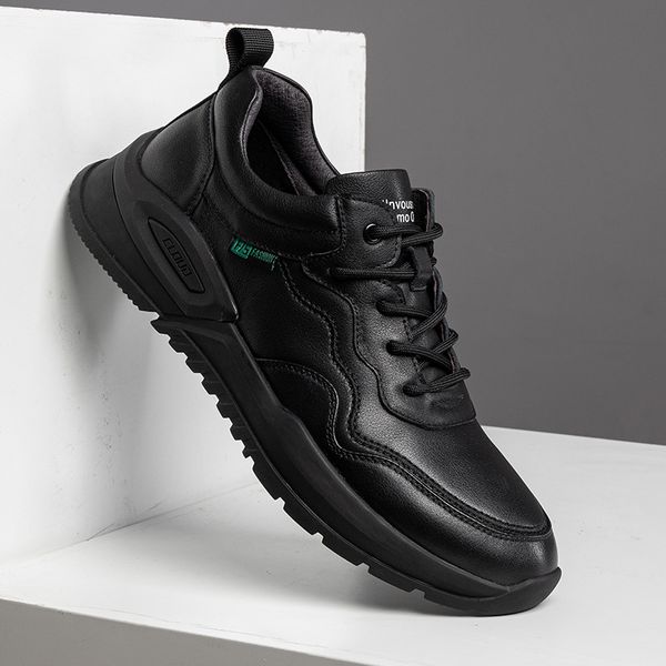 full grain leather shoes men casual sneakers grade travel shoes man shoes light weight sneakers z330, Black
full grain leather shoes men casual sneakers grade travel shoes man shoes light weight sneakers z330, Black