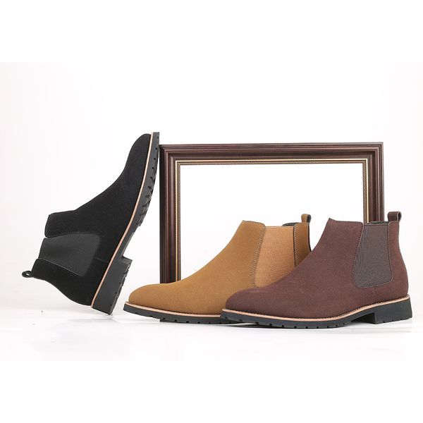 2020 new arrival mens round toe leather boots winter captain jack mid-chelsea boots creative trendy wedge plus size mens shoes, Black
2020 new arrival mens round toe leather boots winter captain jack mid-chelsea boots creative trendy wedge plus size mens shoes, Black