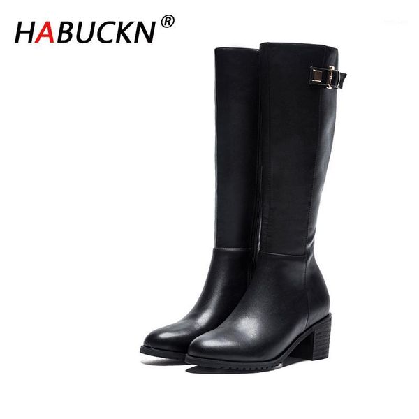 habhuckn women's winter boots 2020 leather boots high heel women's plush lining warm ladies fashion shoes1, Black
habhuckn women's winter boots 2020 leather boots high heel women's plush lining warm ladies fashion shoes1, Black