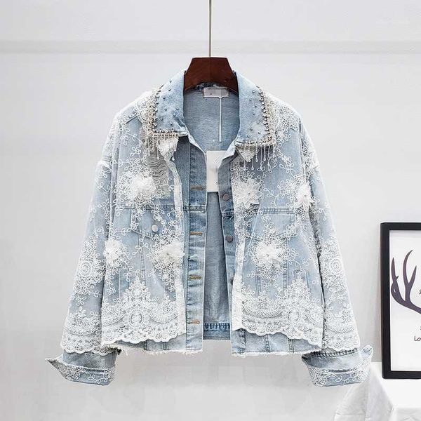 european lace jeans jackets women 2020 autumn new industry diamond tassel three-dimensional flower loose jeans coat chaqueta1, Black;brown
european lace jeans jackets women 2020 autumn new industry diamond tassel three-dimensional flower loose jeans coat chaqueta1, Black;brown