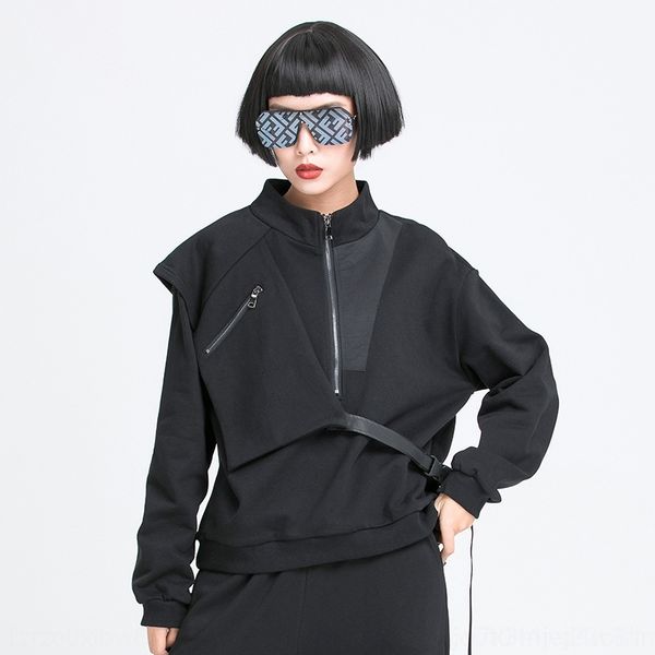 y6pdl spring new large size stitching motorcycle motorcycle sweater zipper stand collar sweater loose personalized pocket cool long sleev, Black
y6pdl spring new large size stitching motorcycle motorcycle sweater zipper stand collar sweater loose personalized pocket cool long sleev, Black