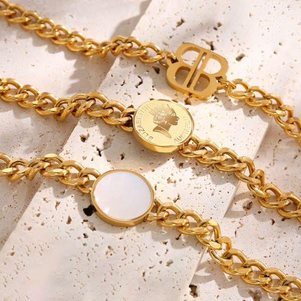 new cross-border stainless steel charm bracelets high color retention 18k gold plated jewelry design small bracelet wholesale, Golden;silver
new cross-border stainless steel charm bracelets high color retention 18k gold plated jewelry design small bracelet wholesale, Golden;silver