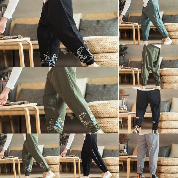 pno2i style 2019 autumn cotton winter style embroidered linen pants chinese new embroidery national fashion and and ethnic men's trouse, Blue
pno2i style 2019 autumn cotton winter style embroidered linen pants chinese new embroidery national fashion and and ethnic men's trouse, Blue