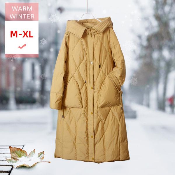 new fashion long white duck down jacket with hood female thick loose big size warm coat windproof good quanlity zipper coat, Black
new fashion long white duck down jacket with hood female thick loose big size warm coat windproof good quanlity zipper coat, Black